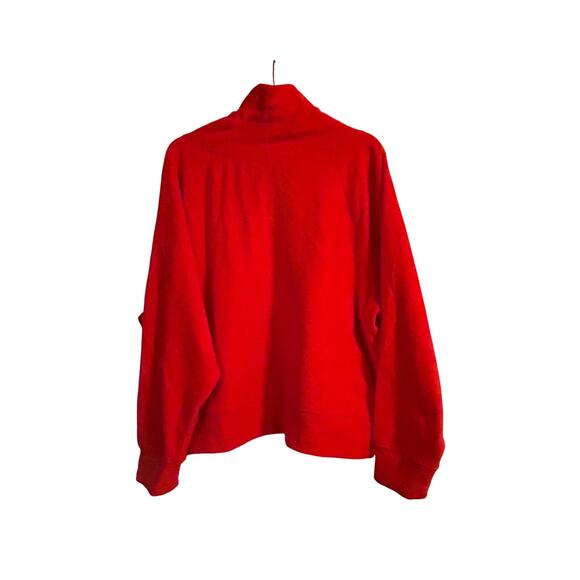 NWT Old Navy Red Fleece Pullover Long Sleeve Cowl Neck Drawstring Size L - Picture 2 of 4